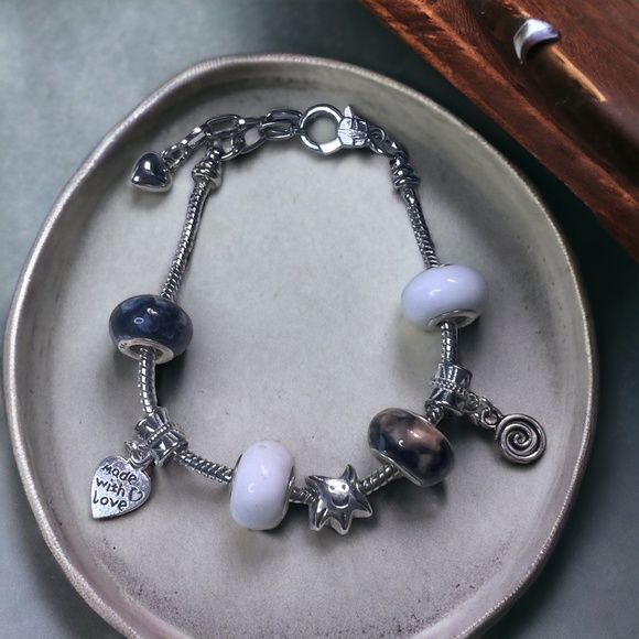 European Style Charmed Bracelet - Picture 5 of 5